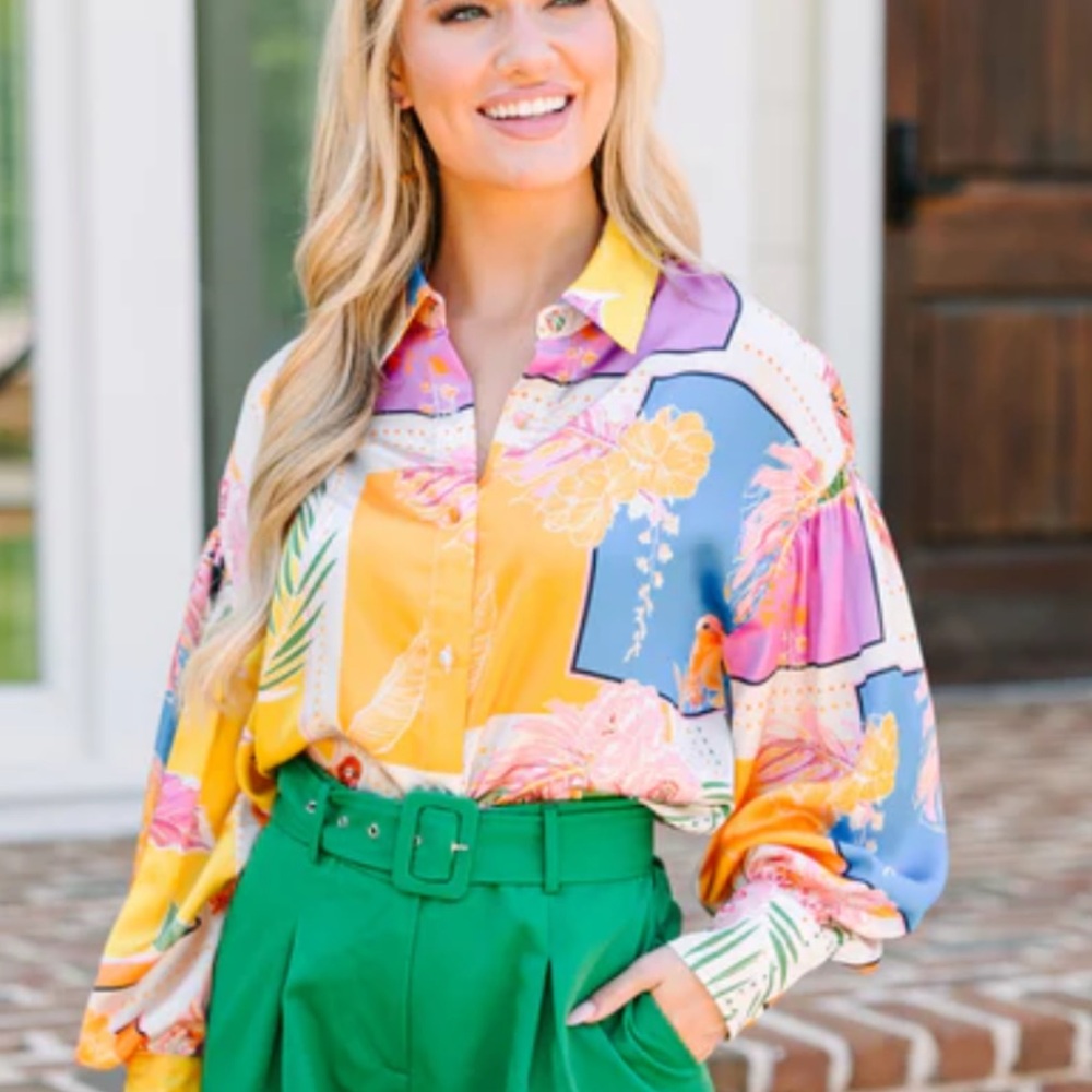 Colorful Floral Women's Top